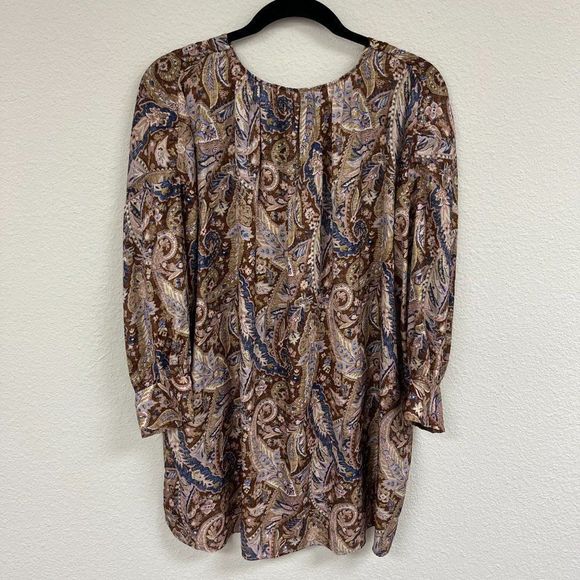 NWT Zara Paisley Printed Blouse - Picture 3 of 4